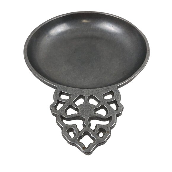 Carson Pewter Porringer Flat Decorative Handle Trinket Dish Tray Vintage Decor - Picture 3 of 10